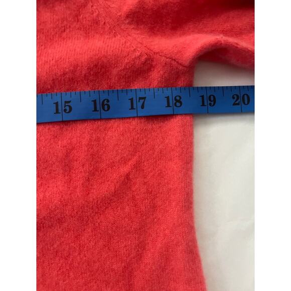 Talbots 100% Cashmere Coral V Neck Sweater Pullover Women's S M Soft Luxury - Picture 9 of 12